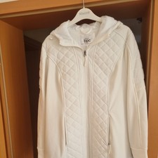 Sport BPC Bonbrix Damen Fleecejacke mit Kapuze, Strickoptik, Grau, Größe 44