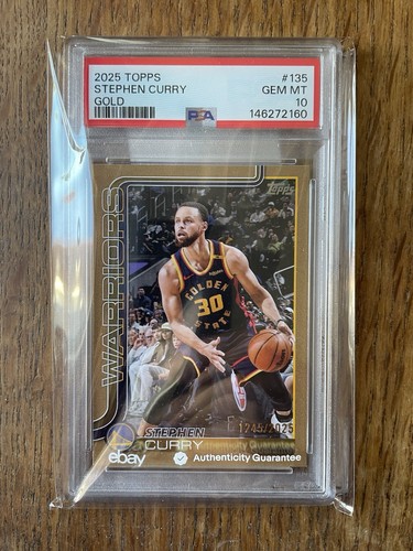 Stephen Curry PSA 10 2025 Topps Gold #’d /2025 #135