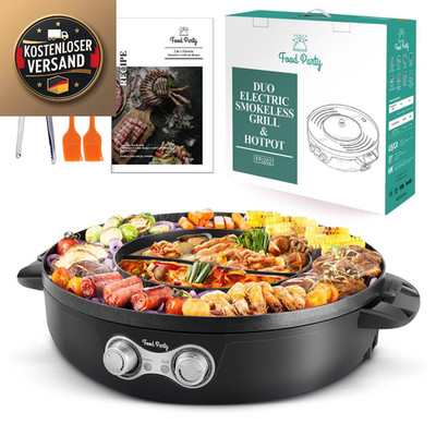 Food Party Hot Pot und Table Grill 2200 W 2 in 1 220 V