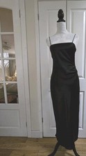 Zara Black Satin Maxi Slip Dress.  Size S.  BNWT