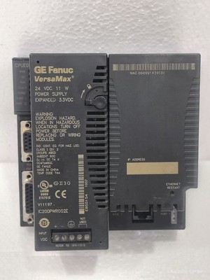 GE Fanuc VersaMax IC200CPUE05-EH PLC CPU w/ IC200PWR001 Power Supply Ethernet