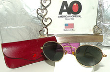 VTG 1920s AMERICAN OPTICAL 1/10 12K GF PILOT SUNGLASSES CABLE TEMPLE BX 46 RB RE