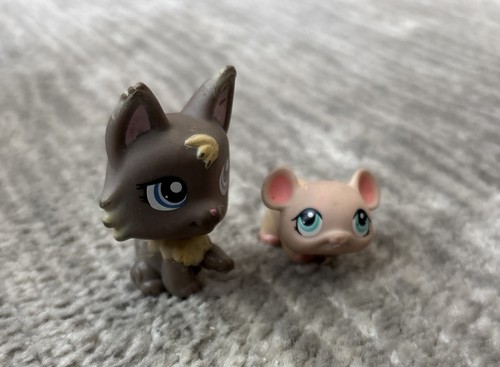 Juego raro Hasbro Littlest Pet Shop LPS Persian Cat & Mouse #1411 #1412 - Imagen 2 de 7