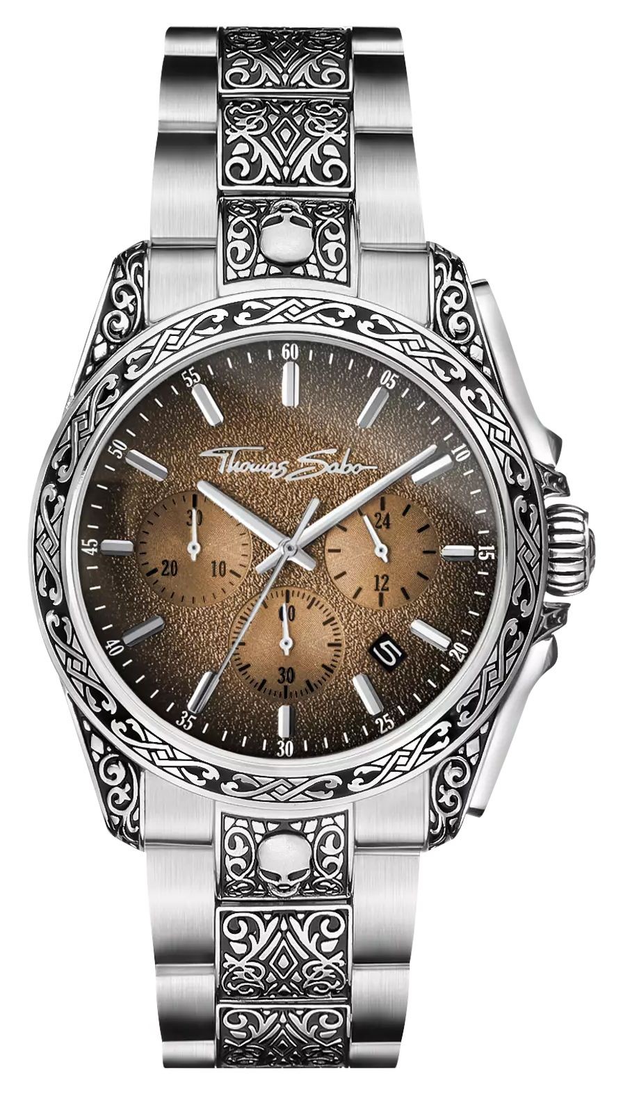 Thomas Sabo Rebel At Heart Chrono (41mm) Beige Textured Dial /