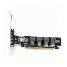 PH49-4P PCIe X16 to 4 Port U.2 NVMe Expansion Card, SFF-8643/8639 Adapter with