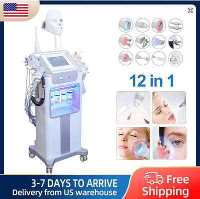 NEW 12-in-1 Hydro Dermabrasion Facial Machine LED PDT Skin care (US WAREHOUSE)