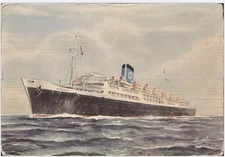 A/s Andel CONTINENTAL POSTCARD Steamer Steamship Ship T/N Ascania 1960 Posted