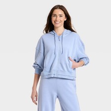 Women French Terry Full Zip Hoodie Sweatshirt - JoyLab