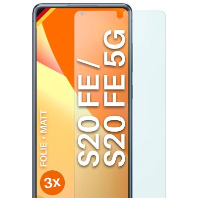 3x Schutzfolie Matt für Samsung Galaxy S20 FE/FE 5G Displayschutz 4H Anti Reflex