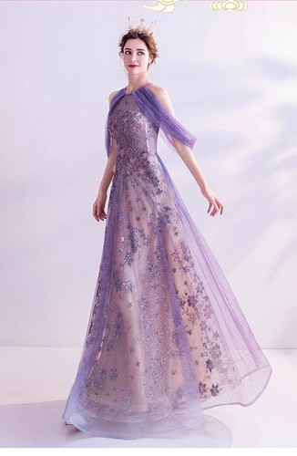 Noble Evening Formal Party Ball Gown Prom Bridesmaid Sequin Host Dress TSJY5198 - Picture 12 of 16