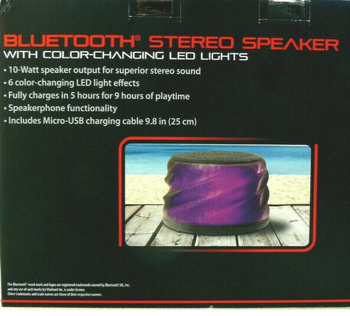 Blackweb Bluetooth Stereo Speaker w/ Color-changing LED Lights **Large** - NEW - Picture 4 of 4