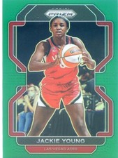2022 Panini Prizm WNBA JACKIE YOUNG #7 GREEN PRIZM ACES