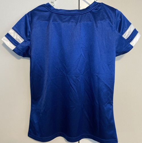 NFL Indianapolis Colts Blue Shirt WMN Size L Short Sleeves V Logo Front Dazzle - Bild 14 von 15