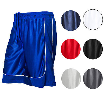 5 PACK MENS CASUAL BASKETBALL SHORTS PLAIN MESH SHORTS GYM FITNESS WORK OUT P.E