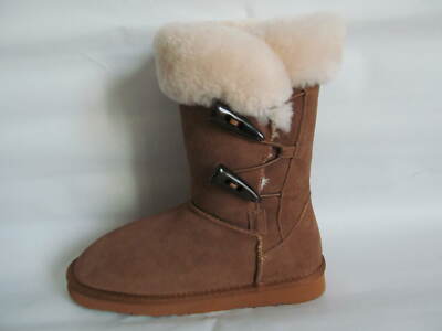 NWB Aspen Winter Suede Shearling Chestnut Paloma Boots Size 7