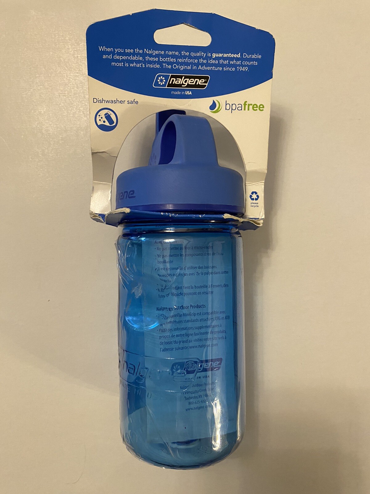 Nalgene Toddler &ldquo;Grip N Gulp&rdquo; Spill Proof Water Bottle, 12oz,