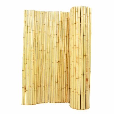 Natural Bamboo Screen Fence 3 ft. H x 8 ft. L x 1 in. D ...