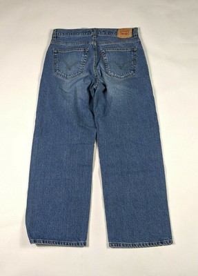 Levi S 569 Loose Straight Husky Mens Size 33 X 28 Medium Wash Jeans Ebay
