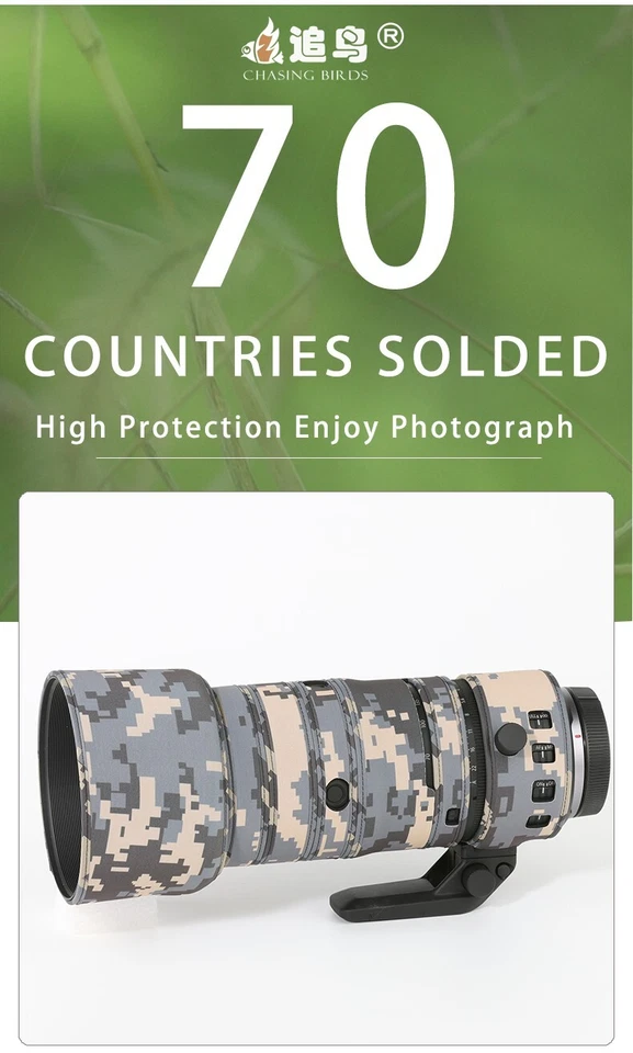 Capa de lente de camuflaje Chasing Birds para CANON RF 70-200mm F2.8 L IS USM Z cubierta Foto 4 de 4
