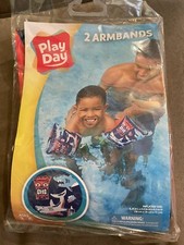Play Day Armbands Floaties NEW Inflatable Swimming Arm Bands Shark 3-6yrs