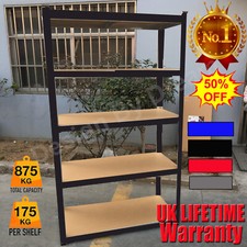 Garage Shelves Shelving 5 Tier Unit Racking Boltless Heavy Duty Storage - Cheap
