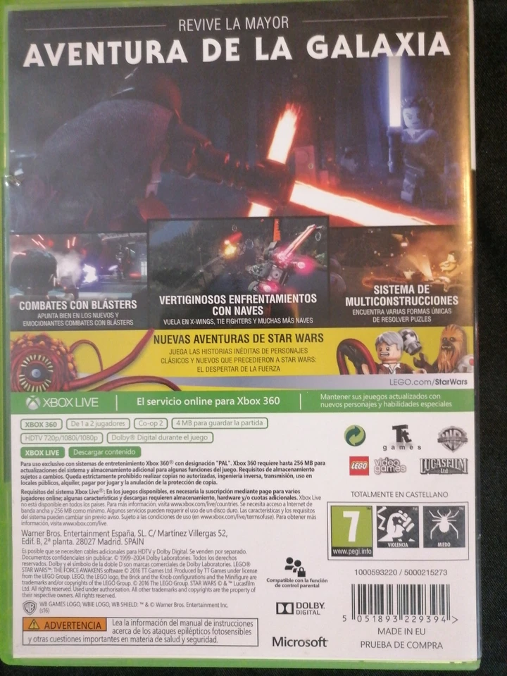 JUEGO XBOX 360 LEGO STAR WARS EL DESPERTAR DE LA FUERZA X360 20306186, foto 2 de 2