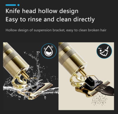 TAGLIA CAPELLI PROFESSIONALE REGOLA BARBA TRIMMER RASOIO ORO E Usb Accessori Barba E Capelli Dobo 7421125973995 - Foto 2