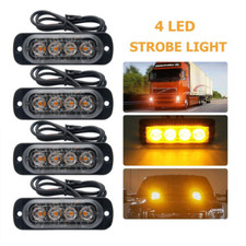 4Stk 4LED Frontblitzer 12V-24V Blitzlicht Warnleuchte Strobe Licht Auto KFZ LKW