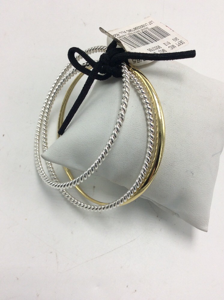 $49 Lauren Ralph Lauren silver tone bangle bracelets MR4 | eBay