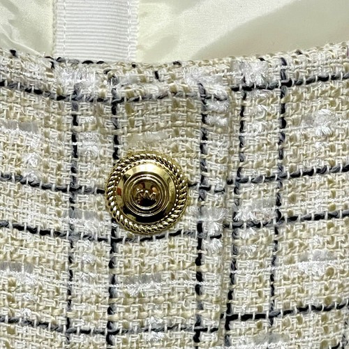 Karen Millen Check Boucle Co-ord Top and Skirt Suit in Cream Size 10 - Picture 10 of 13