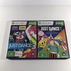 Xbox 360 Just Dance 3 and Just Dance 2015 PAL Video Game Bundle Lot