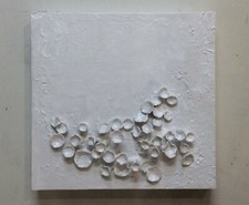 3D Objekt Gipsflora III, Original von Norbert Herzog, Kunststoff auf Holz       