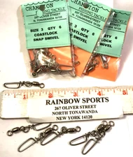 24 -- #3 NICKEL CRANE COASTLOCK SNAP SWIVEL  SWIVELS 1 3/4"