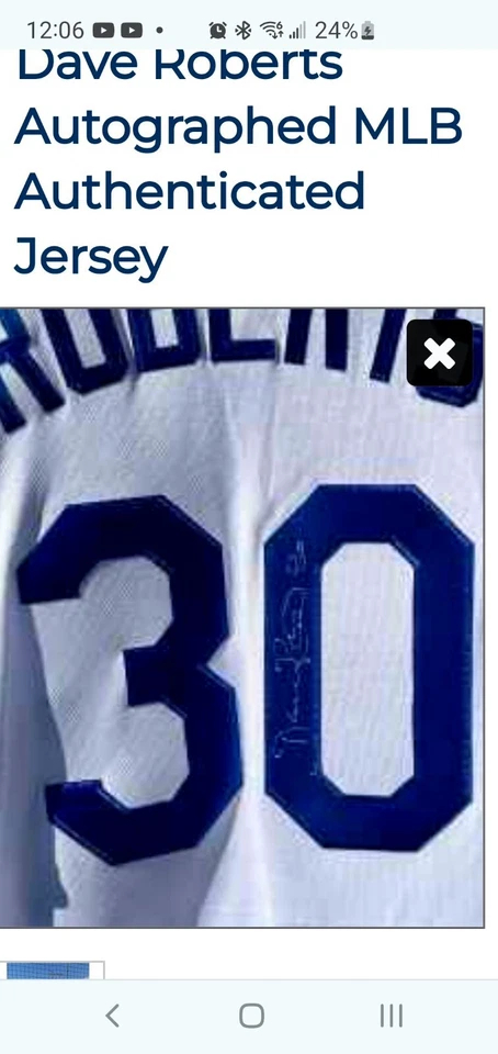 Camiseta autografiada por Dave Roberts de los Dodgers de Los Ángeles Foto 3 de 4