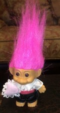 Russ Troll Doll Valentine Holding Heart Pillow Russ Sticker On Foot