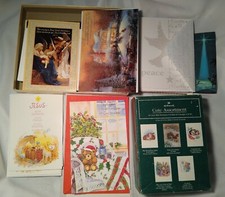 Lot Of 40 HALLMARK  Misc. Christmas Greeting Cards w/Envelopes Bible Themed