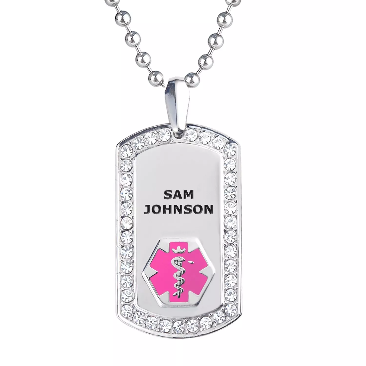 Collier Divoti Supreme Pure Titanium et Titanium Chaîne Dog Tag Medical ID