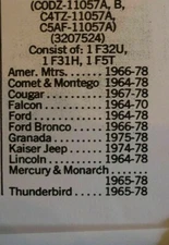 STARTER BRUSHES; POWEREADY 311-16; Fits FoMoCo Products; 1964-1978 ; AMC 1966-78