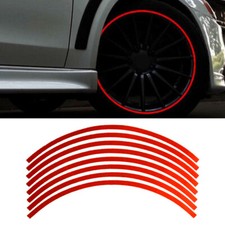 16Pcs Reflective Car Motorcycle Wheel Rim Stripe Sticker Decal Tape Accessories