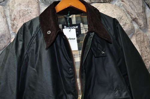 Abrigo Chaqueta Barbour Clásico Bedale Cera Verde Salvia MWX0018SG95 $435 Nuevo Talla 52 - Imagen 2 de 8