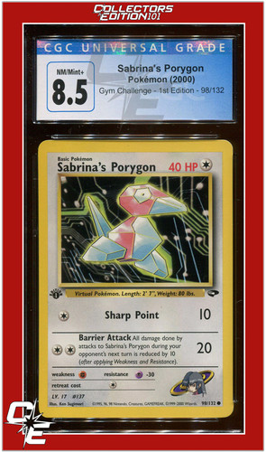 Sabrina's Porygon (1st Edition) graded CGC 8.5 for sale on eBay