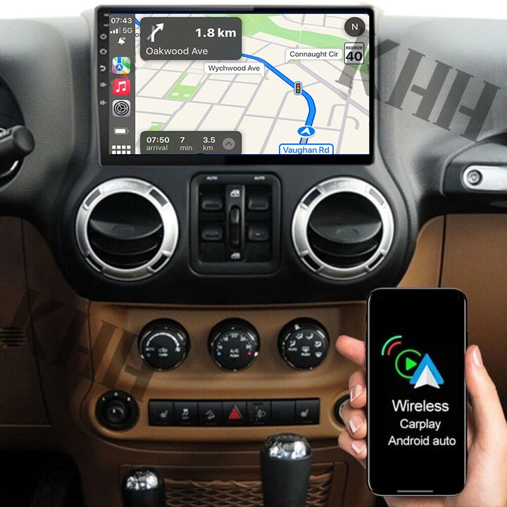 CADORRW Für Jeep Wrangler JK 2011-2017 Android CarPlay Autoradio BT GPS Navi DAB+ 2+64GB