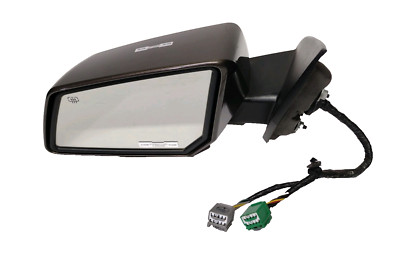09-12 GMC Acadia Driver Left Side Power Mirror Medium Brown Two Connectors OEM