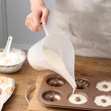 3/6pcs Tip Mouth Measuring Cups Plastic Graduated Funnel Long Spout Pitcher Jugs