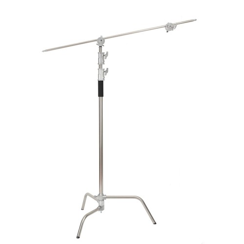 Verstellbarer Lampenhalter aus Edelstahl mit silbernem Verlängerungsarm - Bild 1 von 14
