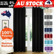 2X Blockout Curtains Blackout Window Curtains Fabric Pair Eyelet for Bedroom AU