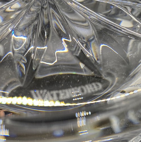 Vtg Waterford Crystal Kelley Biscuit Barrel Jar With Lid 6” With Tags Sticker - Picture 9 of 11