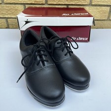 TA800 So Danca Tayla Black Leather Professional Tap Shoes Ladies 4 Fits Child 2