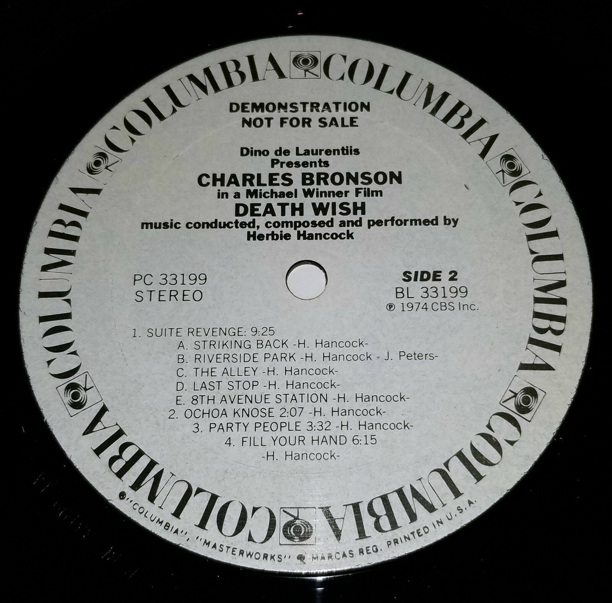 DEATH WISH SOUNDTRACK LP OST HERBIE HANCOCK SCORE FUNK JAZZ