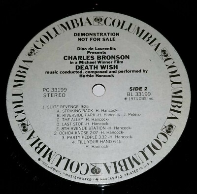 DEATH WISH SOUNDTRACK LP OST HERBIE HANCOCK SCORE FUNK JAZZ